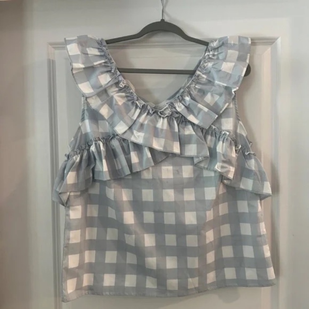 NWT Women's Michelle McDowell Gathered Goods Laura Top Blouse - Size Large